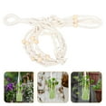 thumbnail image 2 of White Cotton Linen Rope Plant Hanger for Decoration with Metallic Line and Strong Durability 2, 2 of 8