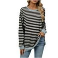 thumbnail image 2 of CaiJunJia Long Sleeve Tops,Long Sleeve Tops for Women Fashion T Shirts for Women Crewneck Casual Loose Shirts Basic Tee, Fall Winter Clothes, 2 of 6