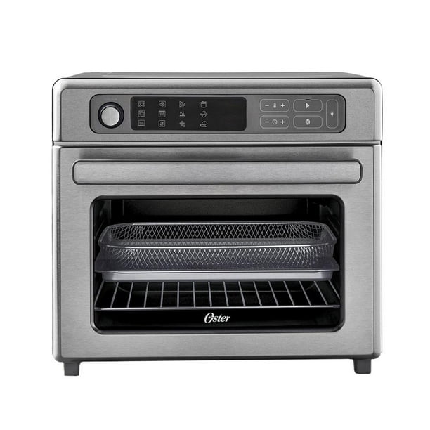 Horno con Freidora de Aire Digital Oster Revestimiento Antiadherente Interno 22 Litros Plata