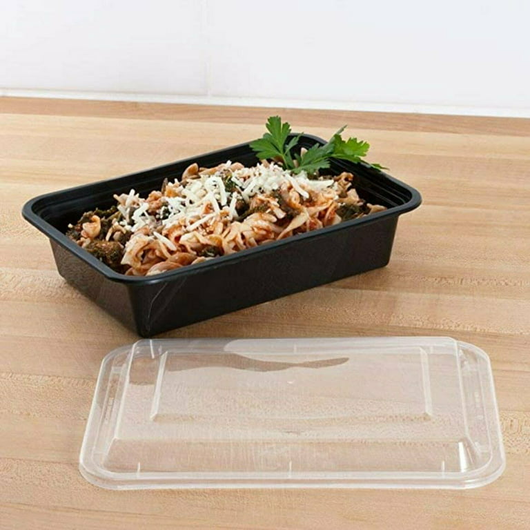 50 Pack 38 Oz Meal Prep Containers Reusable Food Storage Disposable Plastic  