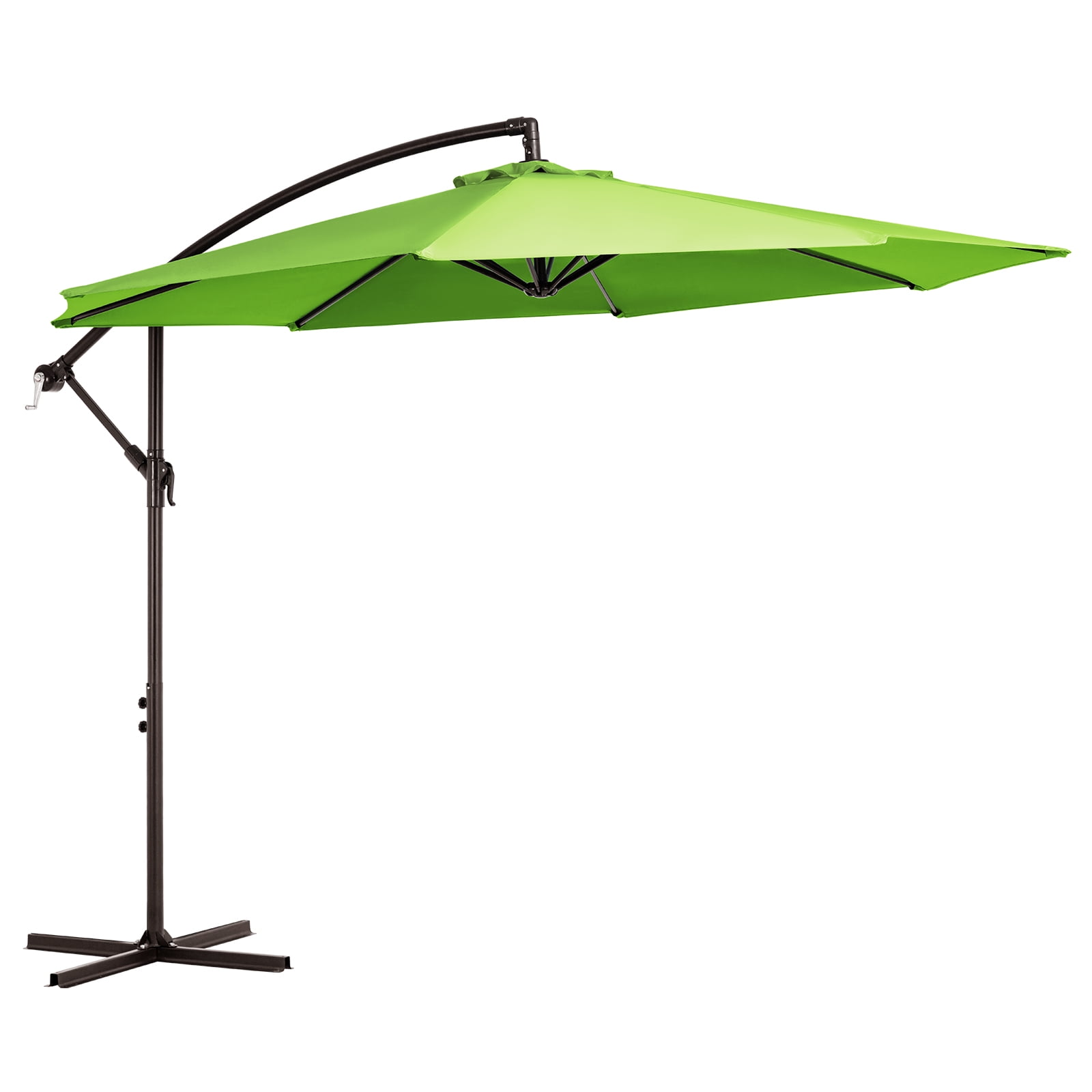 Serwall 10' Outdoor Hanging Offset Cantilever Umbrella for Patio, Apple