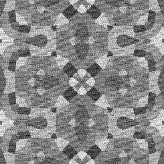 Ahgly Company Indoor Square Patterned Ash Gray Area Rugs, 4' Square