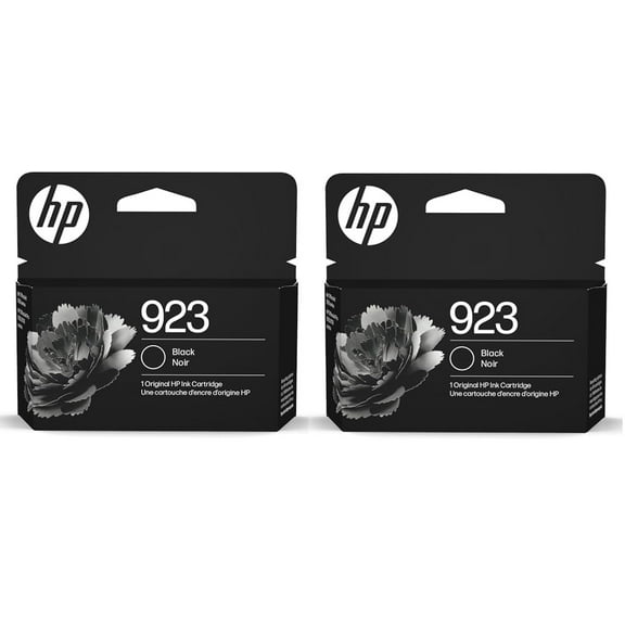 HP 923 2-Pack Black Ink Cartridge HP923 | Works OfficeJet 8120 Series, OfficeJet Pro 8130 Series | Eligible for Instant Ink |