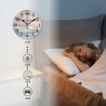 thumbnail image 4 of Non-Ticking Silent Wall Clocks Battery Operated Personalized Decor Clock for Bathroom,Office-Wooden Wall With Pastel Blue And Cream Wood Planks（12inch）, 4 of 4