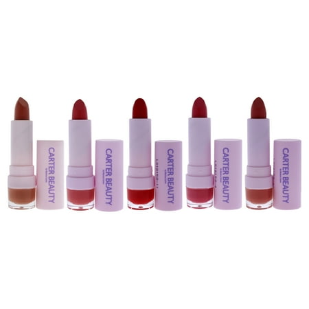 Carter Beauty Word of Mouth Velvet Matte Lipstick 5 Pc Kit – 0.16oz Lipstick – Debbie Diana Kris Louise Melanie
