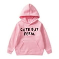 thumbnail image 4 of Vividxx Hoodies For Girls Fashion Letter Print Hooded Sweatshirt With Pocket Children's Winter Casual Pullover Streetwear 4-5 Years, 4 of 4