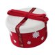 thumbnail image 5 of Cesta de regalo navideña, cesta debajo del estante, cesta de almacenamiento para festivales, cesta tejida decorativa Rojo 22x12cm, 5 of 9
