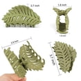 thumbnail image 2 of 4Pcs Leaf Hair Claw, Hair Catch Barrettes Non Slip Jaw Clamps Matte Hair Claw Clips for Girls Womens Thick Long Hair, 2 of 3