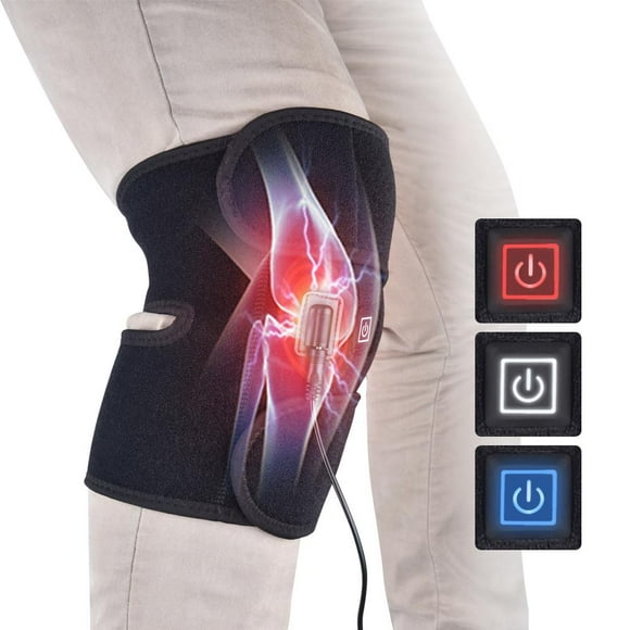 Knee Heating Pad, 3 Adjustable Heat and Vibration Knee Massager, Leg Massager, Knee Heating Pad, Heat Thrapy for Arthritis, Legs, Joints Pain Reilef