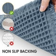 thumbnail image 3 of HAKUNA Waffle Bath Mat Set 3 Piece Blue,Woven Modern Bath Rug Mats, Absorbent Non Slip Bath Floor Mat, Soft Washable Boho Bath Rugs with Tassels for Bathroom, Bedroom, Kitchen,Tub, 3 of 7