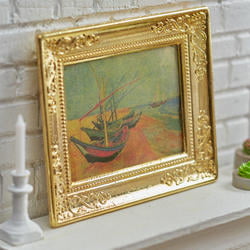 Sailboat Picture With Antique Style Gold Frame 
