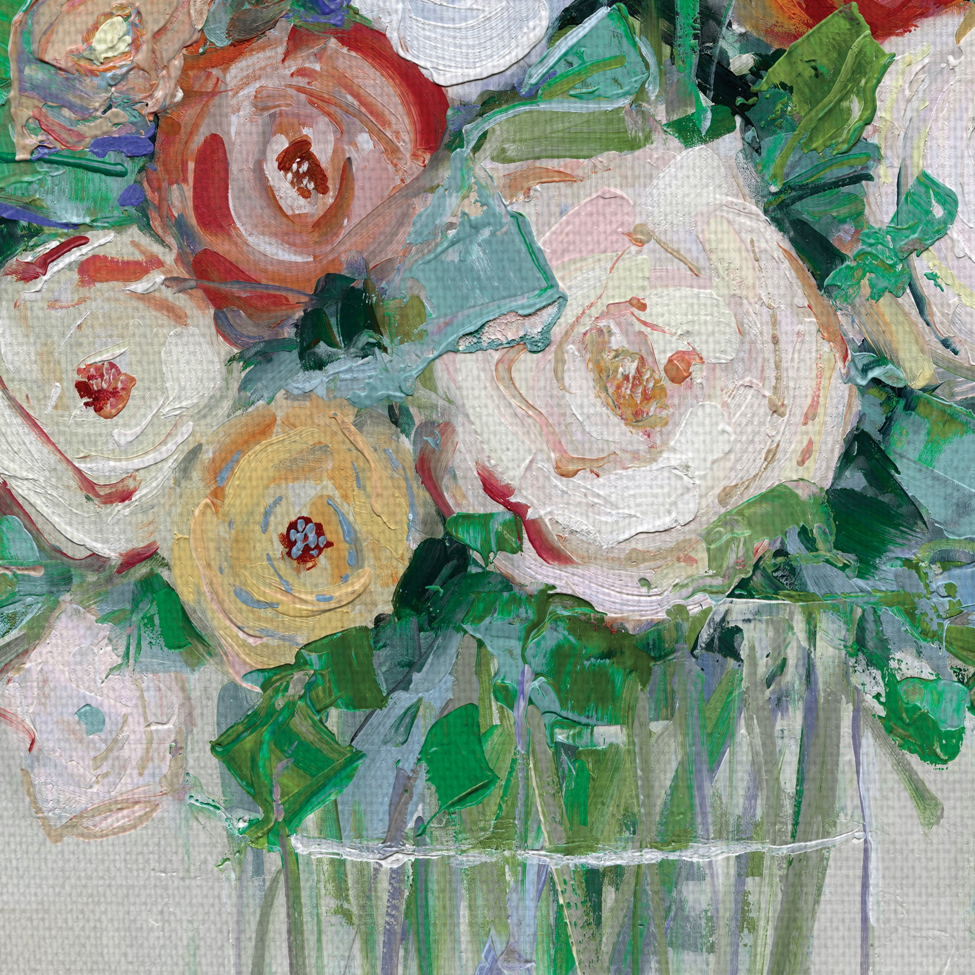 Masterpiece Art Gallery Mid-Summer Medley Flowers By Sally Swatland Canvas Art Print 24" x 36"
