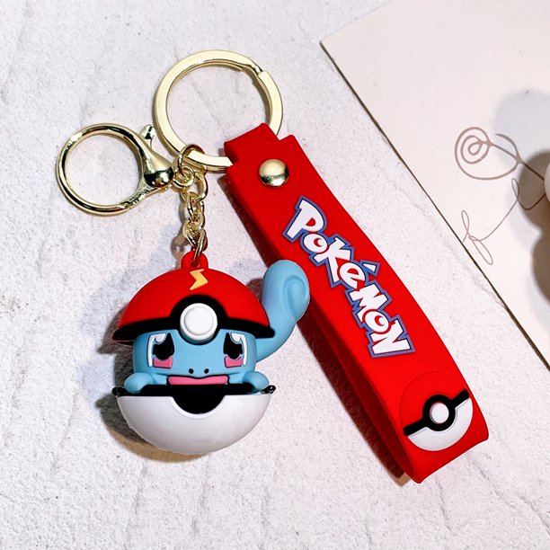 LLavero de Pokémon para niños, colgante de coche, bolsa de muñeca, Pikachu, regalo de cumpleaños, juguetes, encanto, calabaza a granel