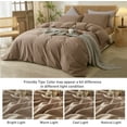 thumbnail image 2 of Washed Cotton Duvet Cover Set Linen Feel Natural Wrinkle Lightweight Comfy (King  Linen), 2 of 6