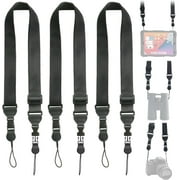FIEIL 3 Pack Nylon iPad Strap, Adjustable Camera Neck Strap, Comfortable Shoulder Strap for iPad, Cellphone Tablet,