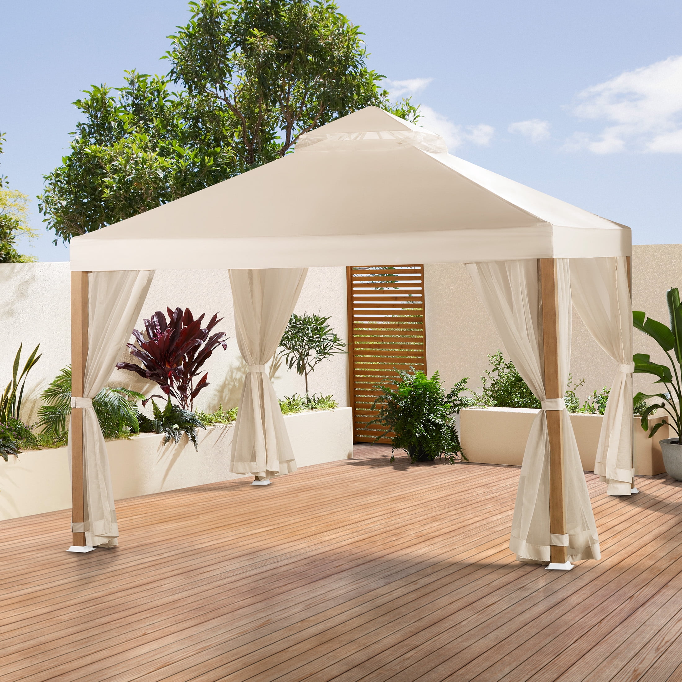 Better Homes & Gardens Marlow 10ft x 10ft Gazebo with Mosquito Netting