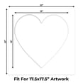 thumbnail image 2 of Textured White Picture Frame Mat for 22x22 Frames - Heart Opening for 18x18 Photos - 1 Mat, 2 of 7