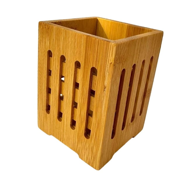 Soporte de palillos de bambú, estante de secado de palillos, organizador de almacenamiento multifuncional, organizador de alta capacidad, cesta de