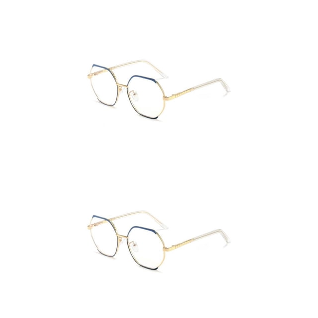 Sonducket Gafas de lectura, gafas de lectura, lentes antiazules, luz azul de gran tamaño, suministros de oficina, diseño elegante de ordenador, Tipo 2 2piezas