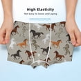 thumbnail image 4 of Horse Stallion Gallop Motif Boys'100% Cotton Boxer Brief Soft Moisture Wicking Breathable Underwear, 4 of 8