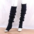 thumbnail image 5 of ManxiVoo Over The Knee Footless Socks for Women Thirty One Inch Length Knit Soft Thick Thigh High Design for Winter Wear Navy, 5 of 5