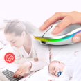 thumbnail image 5 of Rechargeable Bluetooth Mouse 5.1+2.4G Wireless Slim/Silent-White, 5 of 5
