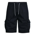 thumbnail image 2 of Shorts Men Qiggri Men Solid Color Fashion Multiple Pockets Drawstring Elastic Waist Shorts Mens Shorts Casual, 2 of 5