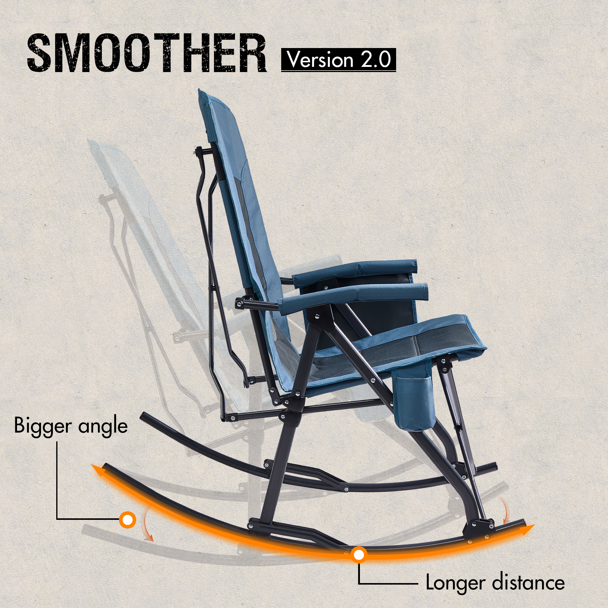 Portal Folding Camping Rocking Chair, 400 lbs photo 7