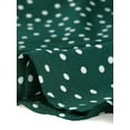 thumbnail image 6 of DARING DIVA Polka Dots Ruffled Neck 3/4 Sleeve Blouse Top XS Green, 6 of 6