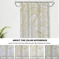 thumbnail image 2 of White Abstract Marble Decor Shower Curtain,Cream Ink Bathroom Decor Polyester Fiber Plastic Rings Quick-Drying Waterproof for Bathtubs/Bathroom, 72x36 inches, 2 of 6
