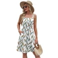 thumbnail image 3 of Vestido de verano con estampado floral fruncido de Wiholl Vacation 2025 para mujer, 3 of 4