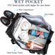 thumbnail image 2 of Gym Bag, 2 in 1 Travel Bag Backpack Bags, 45L Portable Travel Lightweight Waterproof Travel Luggage Hand Carry Bag for Weekender Sports, Gym(Black), 2 of 5