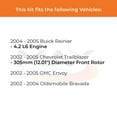 thumbnail image 2 of Max Advanced Brakes - Brake Kit for 2002-2005 Buick Rainer Chevy Trailblazer GMC Envoy Oldsmobile Bravada Front Replacement Geomet Coated Disc Brake Rotors and Ceramic Brake Pads, 2 of 9