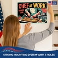 thumbnail image 4 of Chef At Work Danger Zo Metal Poster by DC | Vintage Tin Sign Wall Art for Indoor Use | 10x7" Rust-Free Aluminum Decor for Kitchen | UV Protected & Weatherproof Print | Made in USA, 4 of 7