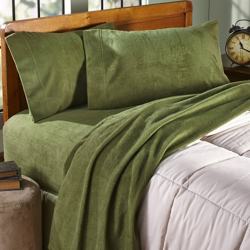 Queen Fleece Bedding Sheet Set With Matching Pillow Cases 4 Pieces trend-frontier-department-store-men-hoodie-hooded-fleece-warm