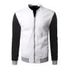 Chaqueta De Cuello Alto Para Hombre De Otoño Invierno Abrigo De Béisbol De Manga Larga (Blanco) (Xxl)-158333.10 Tmvgtek Caballero