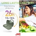 thumbnail image 3 of JVC nearphones Open Ear True Wireless Headphones with Pivot Motion Mechanism, 16mm Large Drivers Sound, Single Ear use, BT 5.4, Long Battery Life (up to 26 Hours) - HANP40TG (Green), 3 of 6