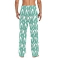 thumbnail image 4 of Cats milk teal cute pattern Men's Relaxed Fit Drawstring Sleep Pajama Pant, 4 of 5