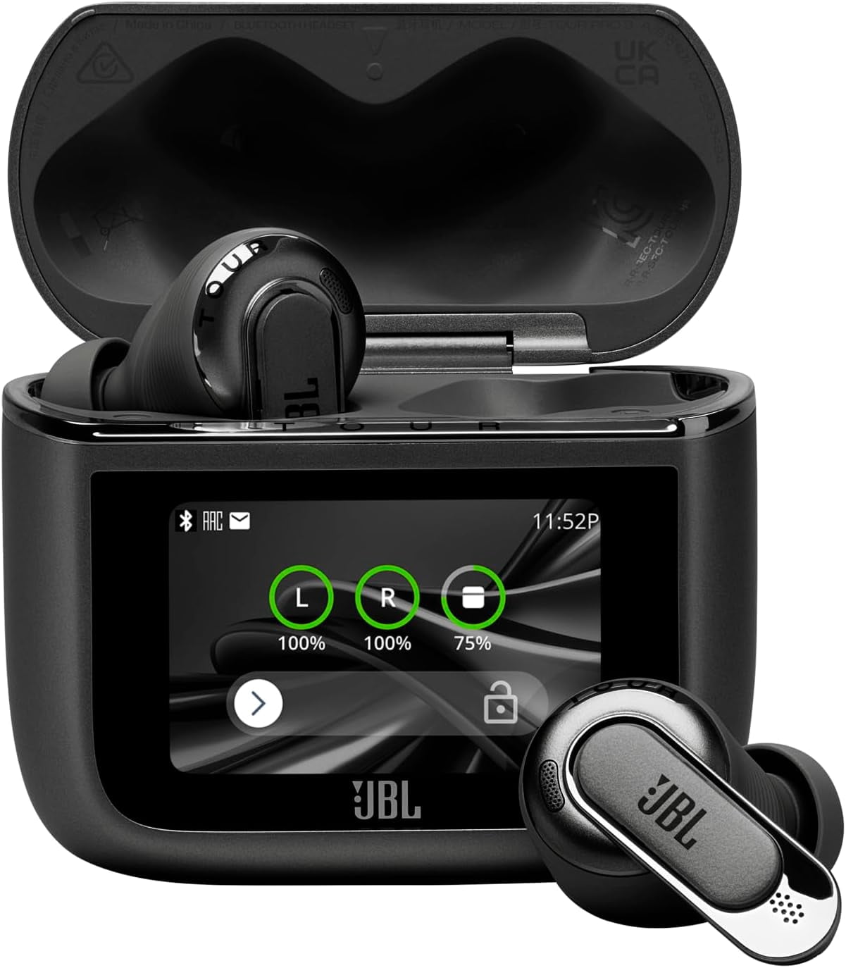 Open Box JBL Tour Pro 3 - True Wireless Noise Cancelling earbuds with Smart Charging Case™ - Black
