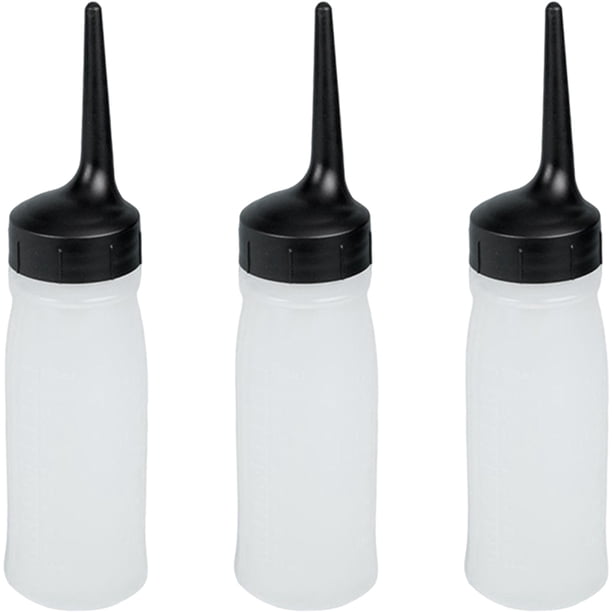 BRIGHTFUFU 3 botellas de tinte para el cabello, champú para teñir el cabello, contenedor rellenable para salón