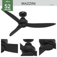 thumbnail image 5 of Hunter - Mazzini Indoor/Outdoor Ceiling Fan, Remote, 52-inch, Matte Black, Casual-style, 6-speed DC Motor, Energy Star, 52831, for Porches, Bathrooms, 5 of 16