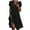 Black, variant on qucoqpe Womens Summer Shirts Dress V Neck Short Sleeve Ruffle Flowy Midi Dress Casual Loose Solid Color Sun Dress Lightweigh Beach Dress