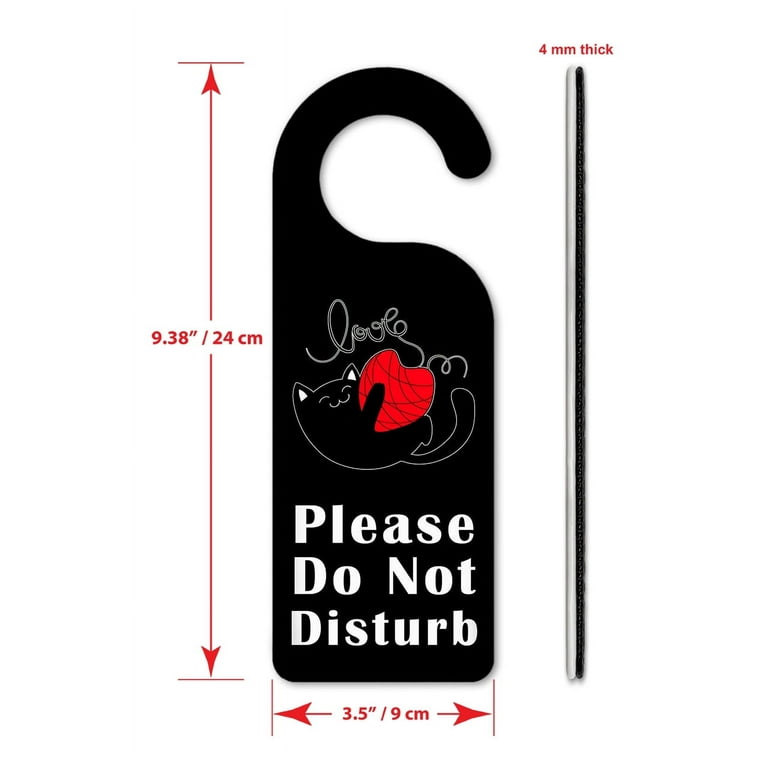 Do Not Disturb Door Knob Hanger Sign - Kitty Love - Walmart.com