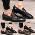 thumbnail image 5 of Oyedens Dress Shoes for Men Fashion Casual Leather Oxfords Slip on Penny Loafers Wedding Dressy Oxford, 5 of 6