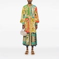 thumbnail image 2 of Women Vintage Printed Shirt Dress Long Sleeve Tie Waist Button Down Casual Vacation Midi Dress, 2 of 6