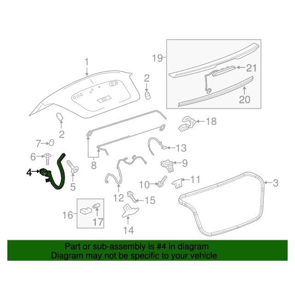 GM 95080709 Hinger/Cmpt Lid Rr
