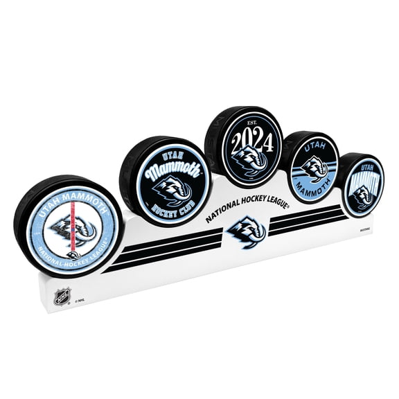 Utah Mammoth  Five-Piece Hockey Puck Podium Set
