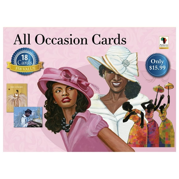 African American Expressions - Toutes les Cartes d'Occasion en Boîte Assortiment 12 (Boîte de 18 Cartes, 5 "x 7") AOAB-760