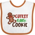 thumbnail image 3 of Inktastic Cutest Little Cookie Cute Christmas Gingerbread Man Boys or Girls Baby Bib, 3 of 4