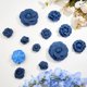 thumbnail image 4 of 16 piezas de tela vaquera azul marino con flores en 4 estilos diferentes. Tela de lona con flores de camelia. Accesorios cosidos con forma de flor., 4 of 9